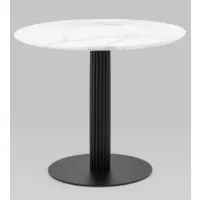 Обеденный стол Stool Group Stem D90 (мраморный/черный)