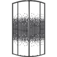Душевой уголок Niagara Eco NG-1003-14BLACK 80x80x190 (черный/стекло мозаика)