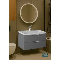 Мебель для ванных комнат Vela Тумба под умывальник Vela Каскад 100П под Classica (серый) TU69575