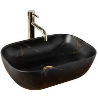 Умывальник Rea Belinda (черный мрамор матовый)