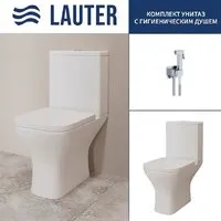 Унитаз напольный Lauter W214 2110214 гигиенический душ Mild 21LT071CH (горизонтальный выпуск)