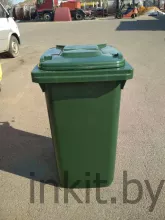 Пластиковый мусорный контейнер 240 литров, зеленый