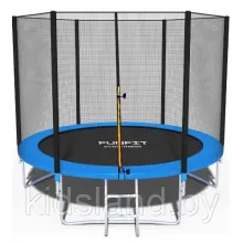 Батут Funfit 8ft (252 см) BASIC (Синий) с защитной сеткой и лестницей