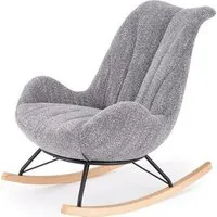 Кресло-качалка Halmar Luis (серый/черный/натуральный)
