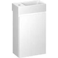 Мебель для ванных комнат Wellsee Тумба под умывальник 2 в 1 WC Area 221801002 (тумба/матовый белый, раковина/глянцевый белый, без ножек)
