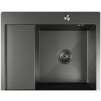 Кухонная мойка Mixline Pro 552929 (черный графит, с сифоном)