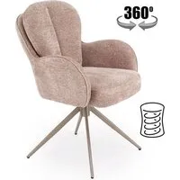 Стул с подлокотниками Halmar K592 CS (темно-бежевый/кашемир)