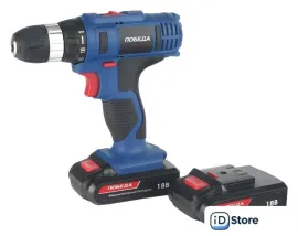 Дрель-шуруповерт Победа ДА-18/2 ЛИ 20068950 (с 2-мя АКБ, кейс)