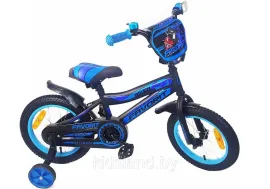 Детский велосипед Favorit Biker 14"" (сине-черный)