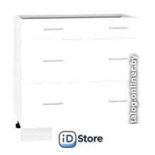 Шкаф напольный Кортекс-мебель Корнелия Лира НШ80р3ш без столешницы (белый)