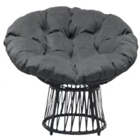 Кресло садовое Craftmebel Папасан Премиум (графит/серый)