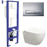 Унитаз подвесной Berges Wasserhaus Atom Line 410 042447 (с кнопкой)