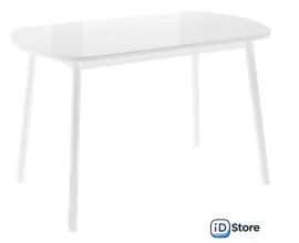 Кухонный стол Мебель Импэкс Leset Мидел Мини (металл белый-стекло белое)