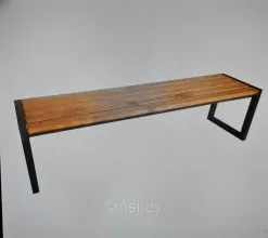 Скамейка металлическая с брусом "Виток 18 " 1700х400х400мм