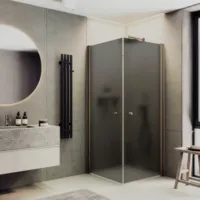 Душевой уголок MaybahGlass MGY-1299-2 (графитовое матовое стекло/бронзовый)