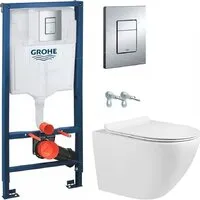 Унитаз подвесной Grado GD-W203T GROHE Rapid SL 38772001 (с кнопкой смыва)