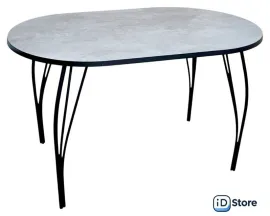 Кухонный стол Arvento Флок 2 овал 110х70 (бетон)