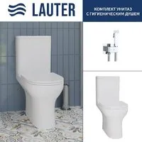 Унитаз напольный Lauter W246 2110246 гигиенический душ Rainix 21LT7711CH (горизонтальный выпуск)