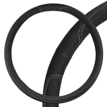 Оплетка экокожа 2XL Large- 2 SKYWAY Черная/серая прострочка