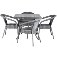 Обеденная группа AIKO DECO 4 с квадратным столом 5045П Серый