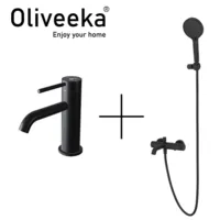 Комплект смесителей Oliveeka OL-63901788139017-MB (черный матовый)