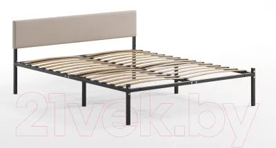 Двуспальная кровать Домаклево Лофт с мягкой спинкой 180x200