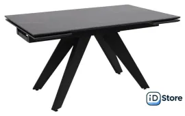 Кухонный стол Lepremo AV 2122 МДФкерамика раздвижной 1400-2000x850 (черный матовый Shakespeare/черный)