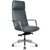 Кресло офисное Norden Neo / HD-2218-2 H grey (серая кажа/адюминиевая база)