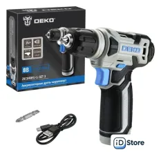 Дрель-шуруповерт Deko ZKCD80FU-Li Set 3 063-4128 (с 1-им АКБ)