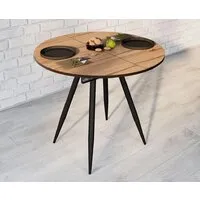 Кухонный стол ВВР Элип-2 (кера/черный конус, пластик)