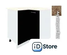 Шкаф напольный Кортекс-мебель Корнелия Лира НШУ угловой (черный/мадрид)