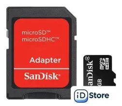 Карта памяти SanDisk microSDHC (Class 4) 32GB 1 адаптер (SDSDQM-032G-B35A)
