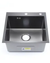 Мойка кухонная Wisent 5050BM-C/W02-114B, графит