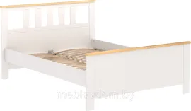 Кровать Сага двойная 140х200 белый/ясень