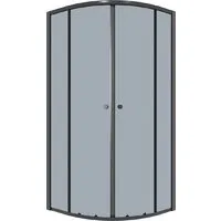 Душевой уголок Niagara Eco NG-1007-14T 90x90x190 (черный/стекло тонированное)