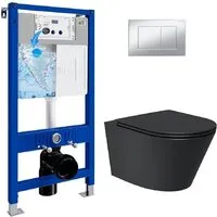 Унитаз подвесной Lauter Longer 2110822B 21901002 (кнопка 219703J, сатин)