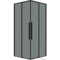 Душевой уголок Grossman Galaxy 80x80x195 300.K33.01.8080.21.10 (черный матовый/тонированное стекло)