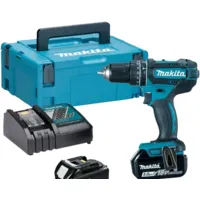 Ударная дрель-шуруповерт Makita DHP482RTJ (с 2-мя АКБ, кейс)