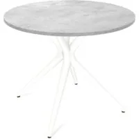 Кухонный стол Sheffilton SHT-TU30/90 ЛДСП (белый/бетон Чикаго светло-серый)