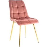 Стул Signal Chic Velvet Bluvel 52 (античный розовый/золотой)