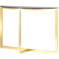 Консольный стол Stool Group Альба 115x30 ECST-095-SR-TG (стекло черное/сталь золото)