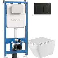 Унитаз подвесной Grossman GR-4410SQ 900.K42.01.000 Classic 700.K45.04.21M.21M (черный матовый)