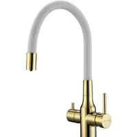 Смеситель Paulmark Salix Sa213419-Gw (золото/белый)