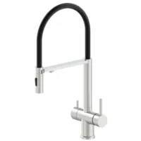 Смеситель для мойки с гибким изливом Oliveeka OL-458009-BN никель матовый