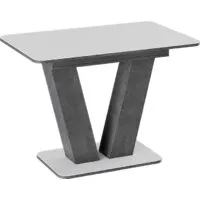 Кухонный стол Трия Чинзано тип 1 раздвижной (моод темный/стекло белое матовое)