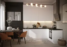 Кухня угловая Эстетик Магнолия матовый 2.4х1.8м -