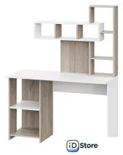 Офисный стол Woodville Эфес (дуб крафт серый/белый)