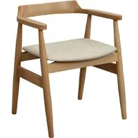 Стул с подлокотниками Sheffilton SHT-S204 (светлый бежевый/прозрачный лак)