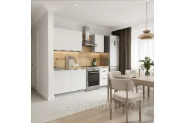 Кухня Корнелия Марика 1,7 без столешницы, Белый софт