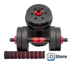 Набор гантелей с соединительным грифом AMETIST с соединительным грифом композитные 10кг